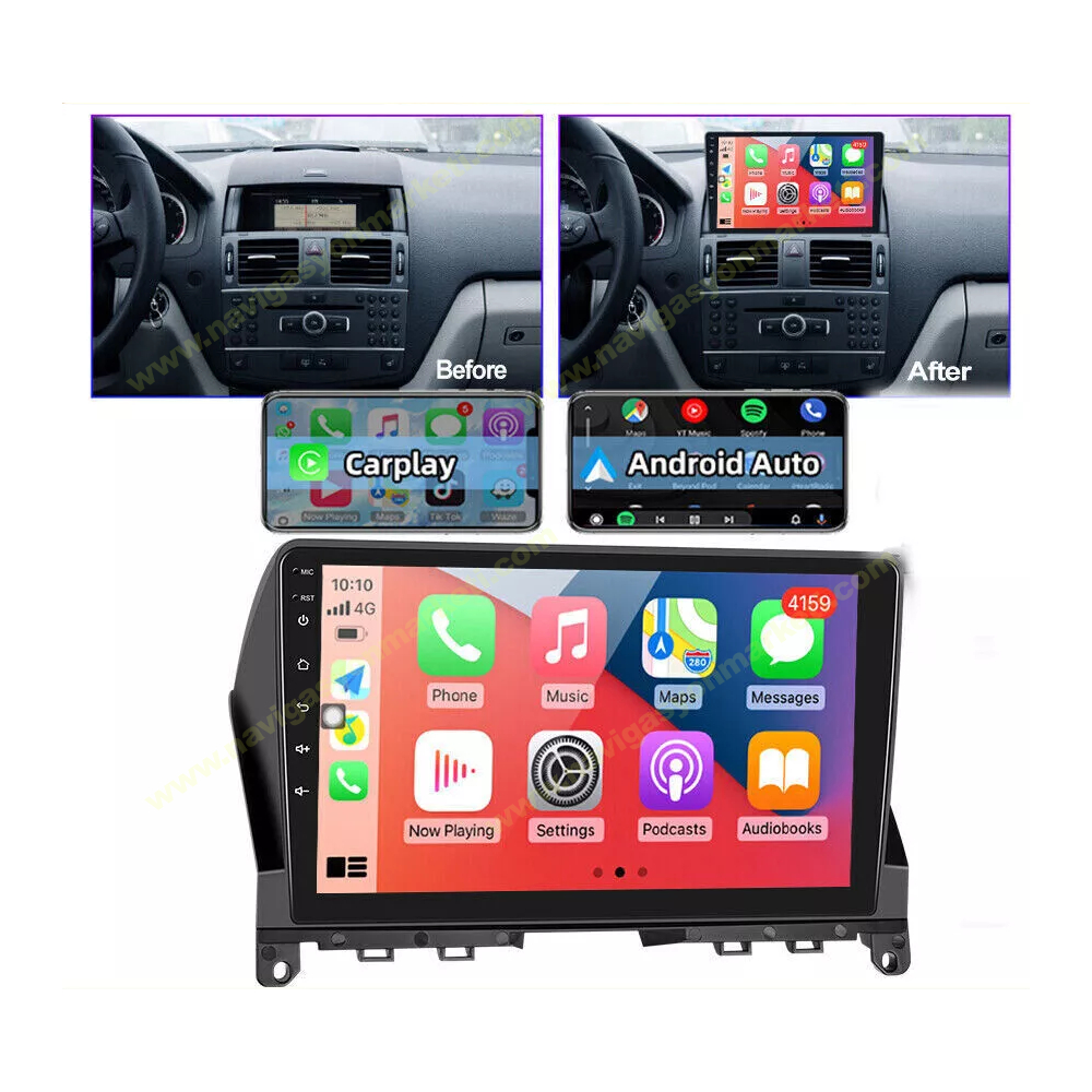 Mercedes C 2007-2011 Uyumlu 9 inç Multimedya - Görsel 2