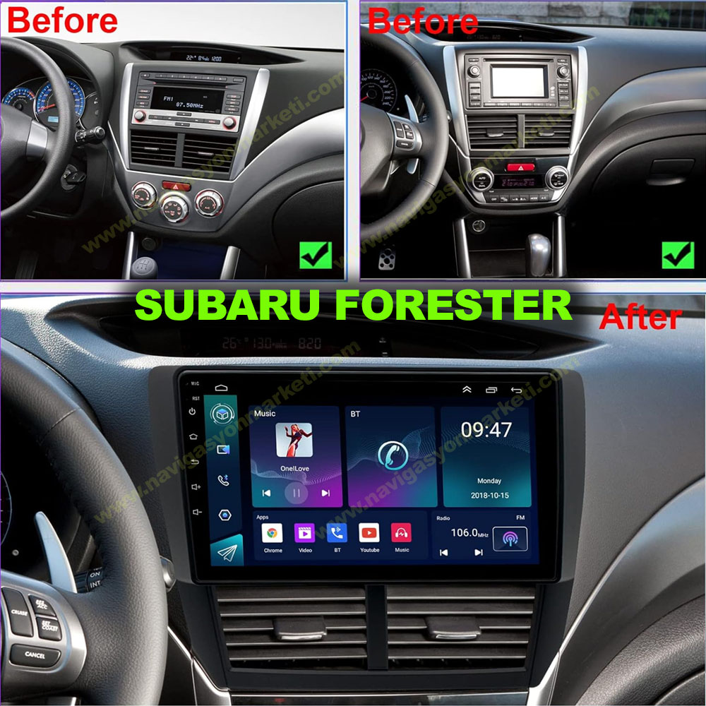 Subaru Forester 2008-2012 Uyumlu 9 inç Multimedya - Görsel 2