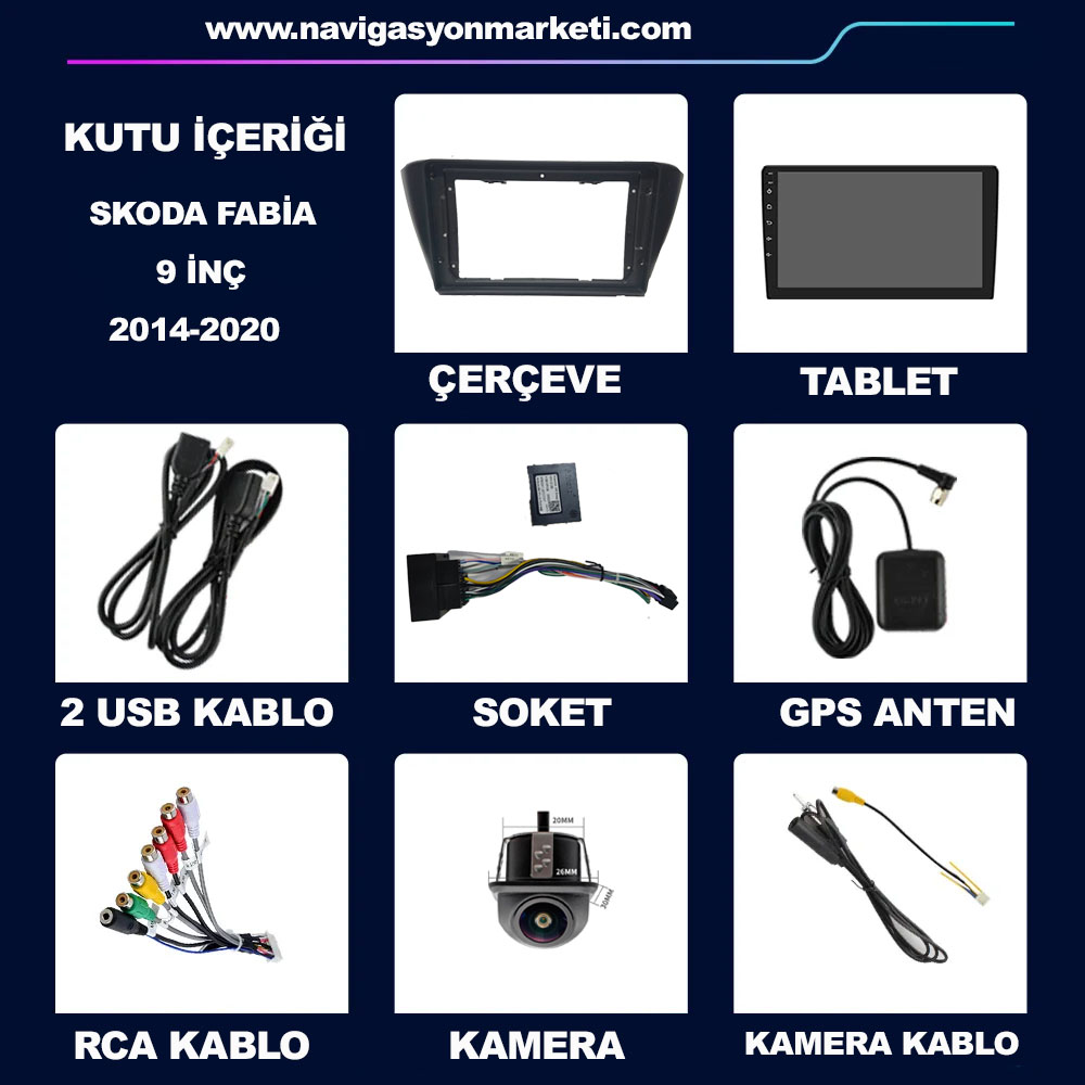 Skoda Fabia 2015-2020 Uyumlu 10 inç Multimedya - Görsel 7