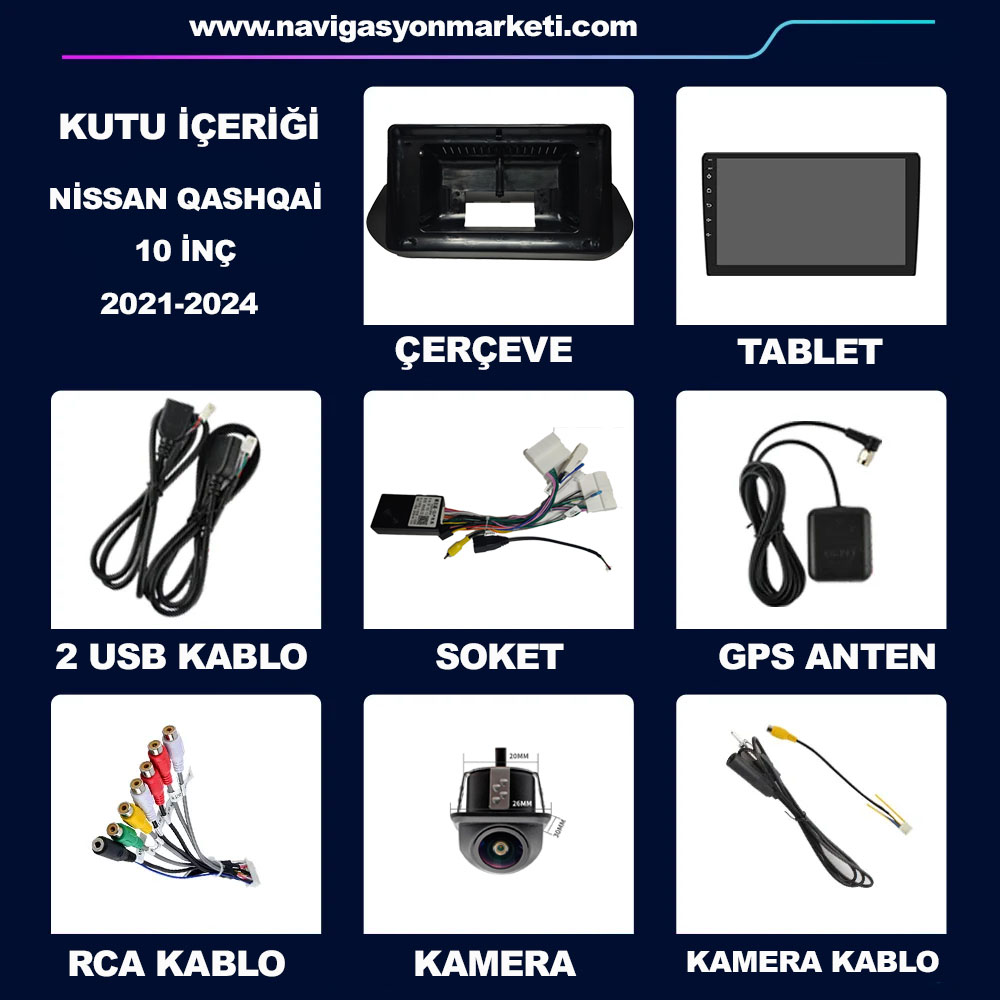 Nissan Qashqai 2021-2025 Uyumlu 10 inç Multimedya - Görsel 7