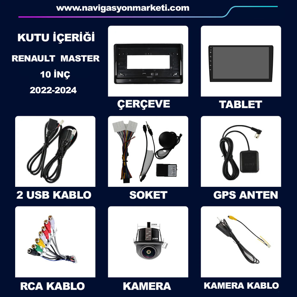 Renault Traffic 2022-2025 Uyumlu 10 inç Multimedya - Görsel 9