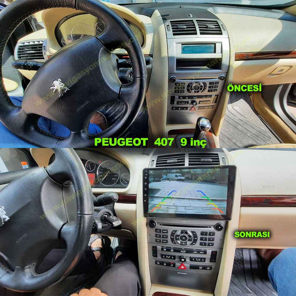 Peugeot 407 2004-2011 Uyumlu 9 inç Multimedya - Görsel 2