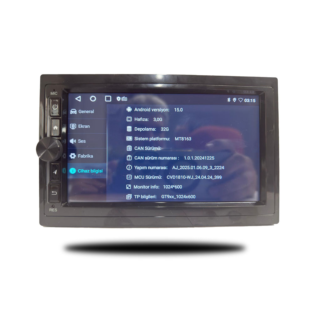 Universal Android 7 inç Double Din Multimedya - Görsel 3