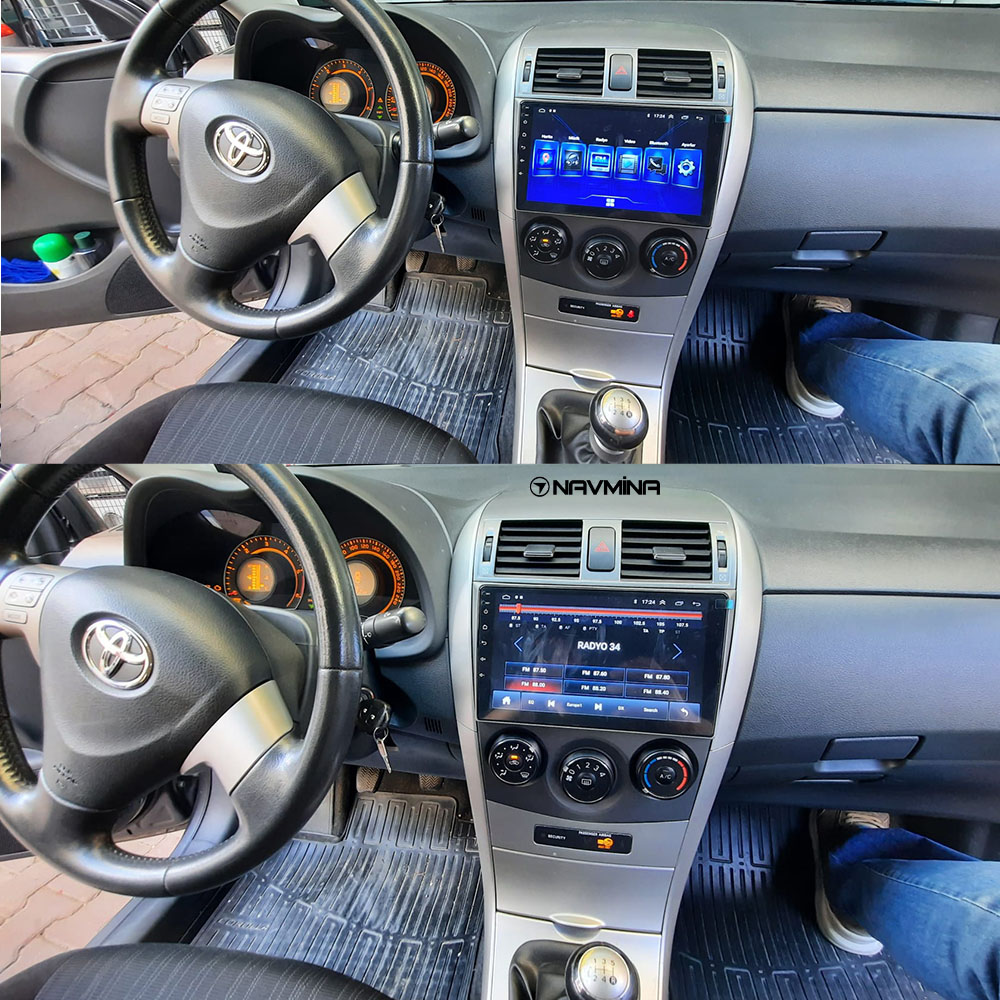 Toyota Corolla 2007-2011 Uyumlu 9 inç Mini Çerçeveli Multimedya - Görsel 2